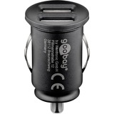 goobay Dual USB autolader Zwart, 2x USB-A