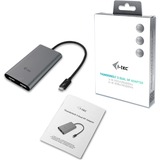 i-tec Thunderbolt 3 naar 2x DisplayPort adapter Zwart