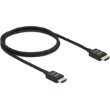 DeLOCK Coaxiale High Speed HDMI kabel Zwart, 1 meter, 8K 60Hz, 48 Gbps