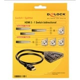 DeLOCK HDMI 3 > 1 switch hdmi switch Zwart, 60 centimeter