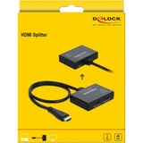DeLOCK HDMI naar 2x HDMI splitter Zwart, 4K 60 Hz