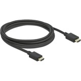 DeLOCK High Speed HDMI kabel Zwart, 2,5 meter, 8K 60Hz, 48 Gbps