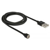 DeLOCK Magnetisch USB Data- en oplaadkabel Zwart, 1,1 meter