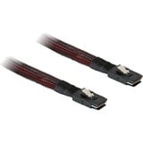 DeLOCK Mini SAS SFF-8087 naar Mini SAS SFF-8087 kabel Rood/zwart, 1 meter
