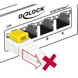 DeLOCK Patchkabel RJ-45 Secure met Cat.6a Wit, 85332, 2 meter