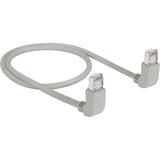 DeLOCK Patchkabel S/FTP, RJ-45 met Cat.6a Grijs, 0,5 meter