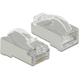 DeLOCK RJ45 Crimp+Cut+Curve-stekker Cat.6 STP Transparant