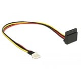 DeLOCK SATA 15 pin > 4 pin floppy male kabel 0,3 meter