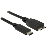 DeLOCK USB-C 3.2 Gen 2 naar micro-USB-B 3.2 Gen 2 kabel Zwart, 0,5 meter