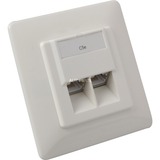 Digitus Data Wallmount CAT 5e inbouw montagedoos Wit, 2x RJ-45