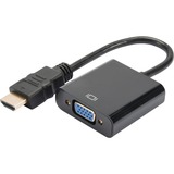 Digitus HDMI A > VGA adapter Zwart, 0,18 meter