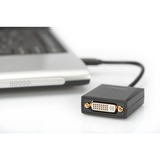 Digitus USB 3.0 naar DVI Adapter Zwart