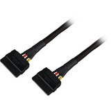 Sharkoon 15-pin SATA naar 2x 15-pin SATA Y-stroomsplitterkabel Zwart, 20 centimeter