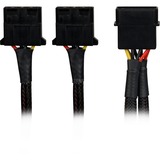 Sharkoon 5,25" 4-pin (male) naar 5,25" 4-pin (female) Y-stroomsplitterkabel Zwart, 15 centimeter
