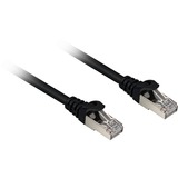 Sharkoon Patchkabel SFTP, RJ-45 met Cat.6a Zwart, 0,25 meter, Halogeenvrij