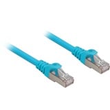 Sharkoon Patchkabel SFTP, RJ-45 met Cat.6a Blauw, 0,25 meter, Halogeenvrij