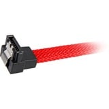 Sharkoon Sata III 90° sleeve kabel Rood, 0,3 meter