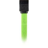 Sharkoon Sata III 90° sleeve kabel Groen, 0,3 meter