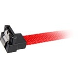 Sharkoon Sata III 90° sleeve kabel Rood, 0,6 meter