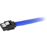 Sharkoon Sata III sleeve kabel Blauw, 0,6 meter