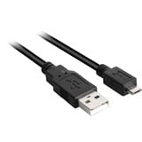 Sharkoon USB-A 2.0 > Micro USB-B kabel Zwart, 0,5 meter