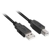 Sharkoon USB-A 2.0 naar USB-B kabel Zwart, 2 meter