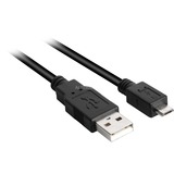 Sharkoon USB-A 2.0 naar micro-USB-B kabel Zwart, 3 meter