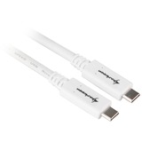 Sharkoon USB-C 3.2 Gen 2 kabel Wit, 1 meter