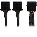 Sharkoon Y- Stroomadapter 4P Molex, 0,15m splitterkabel Zwart