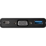 Sitecom USB-C naar USB + VGA + USB-C 3-in-1 adapter Zwart