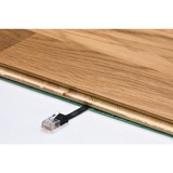 goobay Cat.6 netwerkkabel Zwart, 1 meter, U/UTP, RJ-45, Platte kabel