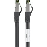 goobay Cat.8.1 netwerkkabel Zwart, 2 meter, S/FTP (PiMF), RJ-45