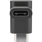goobay USB-C (male) naar USB-C (female) 90° adapter Zwart