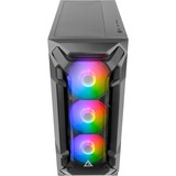 Antec DF600 Flux midi tower behuizing Zwart | 2x USB-A | RGB | Tempered Glass