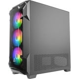 Antec DF600 Flux midi tower behuizing Zwart | 2x USB-A | RGB | Tempered Glass