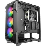 Antec DF600 Flux midi tower behuizing Zwart | 2x USB-A | RGB | Tempered Glass