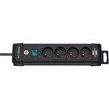 Brennenstuhl Premium-Line 4-voudige stekkerdoos Zwart, 4x stekker