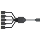 Cooler Master Adresseerbare RGB 1 tot 5 splitter kabel Zwart
