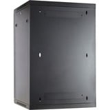 DSI 18U wandkast met glazen deur - DS6618-WAND server rack Zwart, 600 x 600 x 900mm