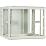 DSI 9U witte wandkast (kantelbaar) met glazen deur - DS6609W-DOUBLE server rack Wit, 600 x 600 x 500mm