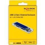 DeLOCK Externe behuizing voor M.2 NVMe PCIe SSD Transparant