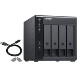 QNAP USB 3.0 RAID-uitbreidingsbehuizing TR-004 externe behuizing Zwart