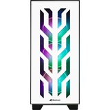 Sharkoon Elite Shark CA300T big tower behuizing Wit | 2x USB-A | 1x USB-C | RGB | Tempered Glass