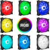 SilentiumPC Stella HP RGB 140 PWM case fan Zwart/transparant, 4-pins PWM aansluiting