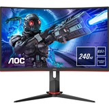 AOC C27G2ZE/BK 27" curved gaming monitor Zwart/rood, 2x HDMI, DisplayPort, 240 Hz