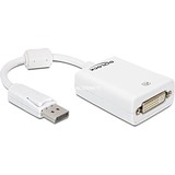 DeLOCK DisplayPort naar DVI-I adapter Wit, 0,22 meter, Passief