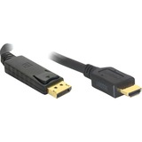 DeLOCK DisplayPort naar High Speed HDMI kabel Zwart, 3 meter, 4K