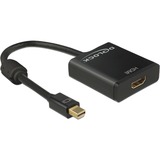 DeLOCK Mini-DisplayPort naar HDMI adapter Zwart, 0,2 meter