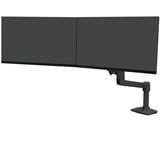 Ergotron LX Desk Dual Direct monitorarm Zwart