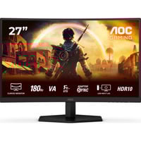 AOC C27G42E 27" Curved gaming monitor Zwart/rood, 180 Hz, HDMI, DisplayPort, Audio